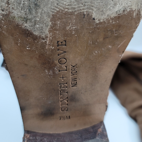 Sixth+love long boots size 7.5 brown color - Picture 12 of 15